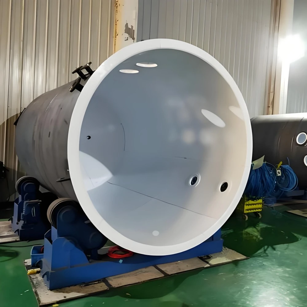 Recipiente receptor de productos químicos resistente a los ácidos revestido de PTFE